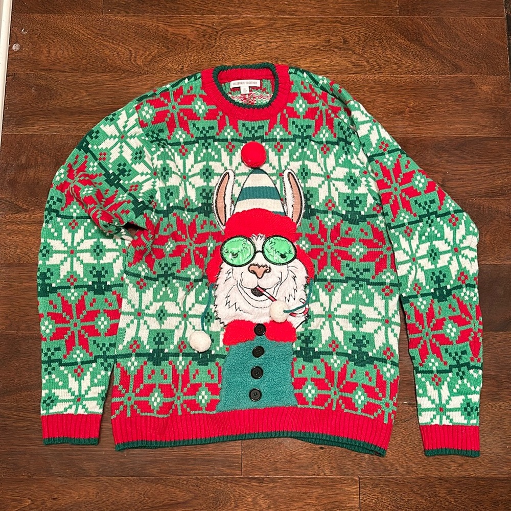 Celebrate Together Llama Ugly Christmas Sweater Brand New Never Worn Size XL